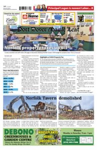 Port Dover Maple Leaf January 17 2024 Online Edition Port Dover   PDML Front Jan 17 194x300 